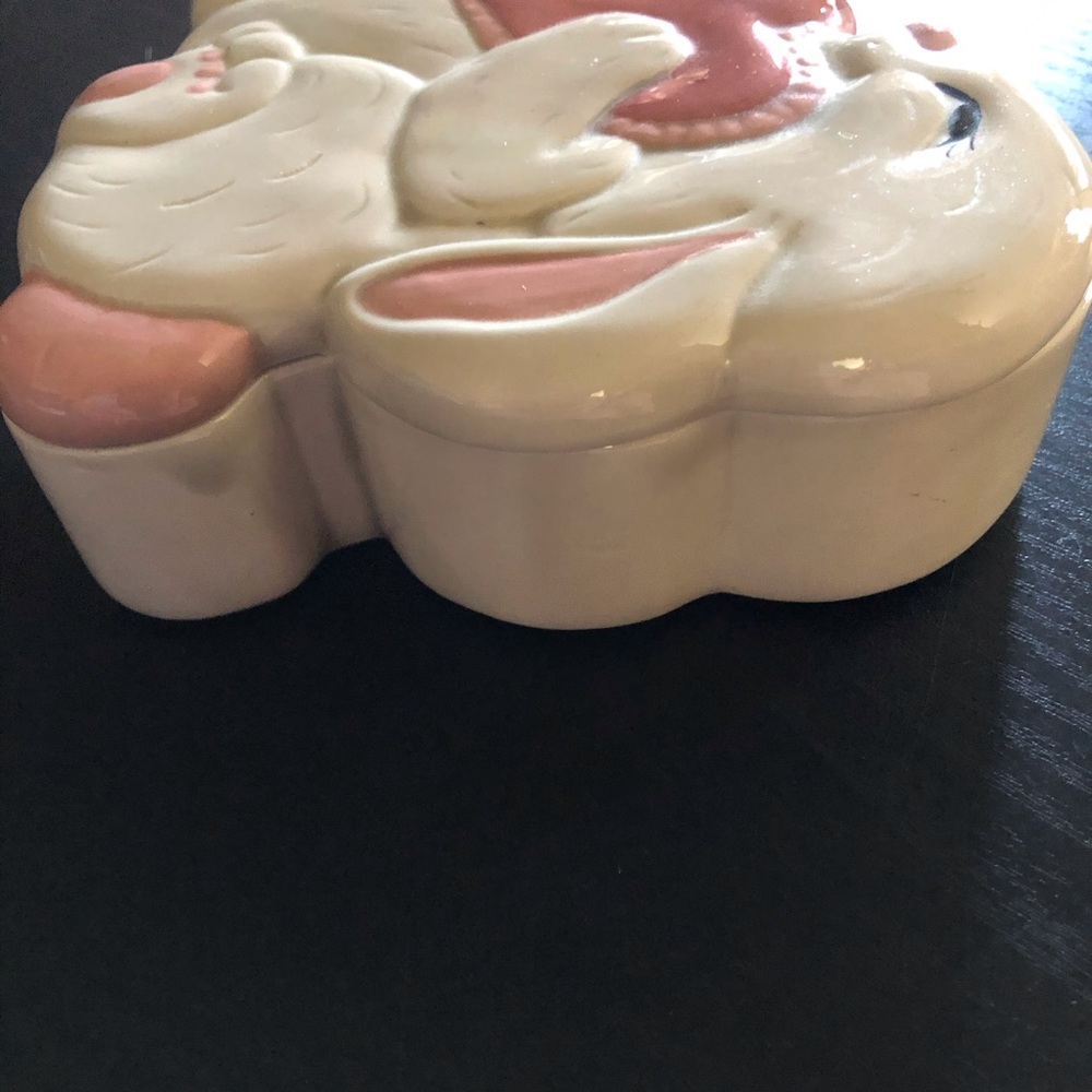Vintage Ceramic Rabbit Trinket Holder - Picture 7 of 7